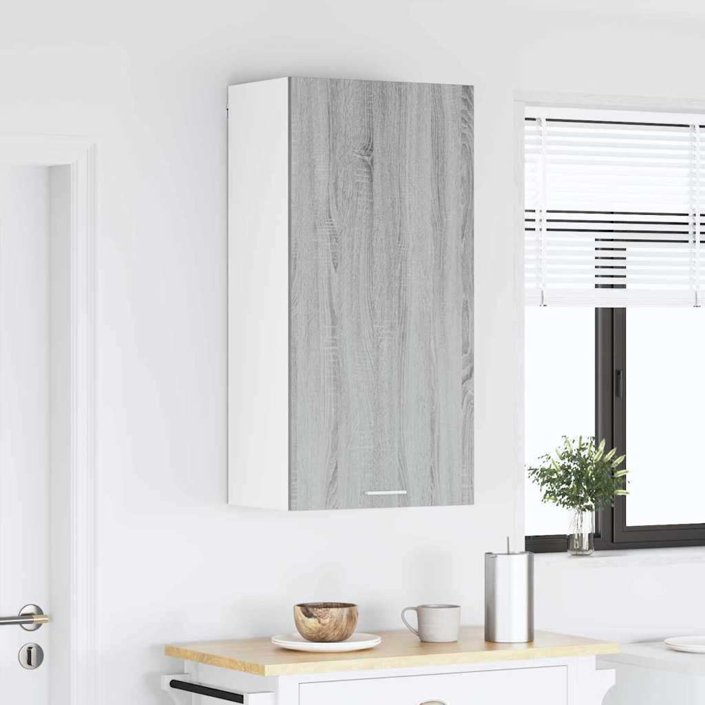 Hanging Cabinet Riga Grey Sonoma and White 50 x 31 x 100 cm